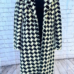 COPY - EXPRESS FLEECE HOUNDSTOOTH FLEECE COAT